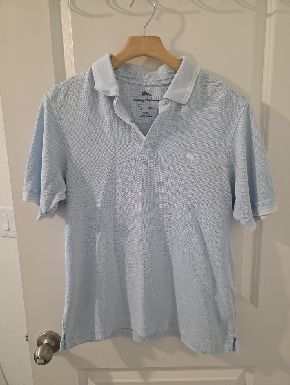 Tommy Bahama Pale Blue Short Sleeve Polo